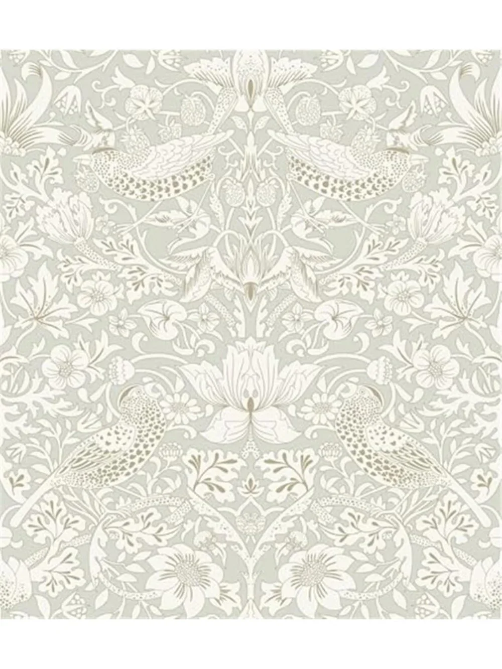 William Morris Peel Stick Wallpaper Strawberry Bird Floral Removable Decor